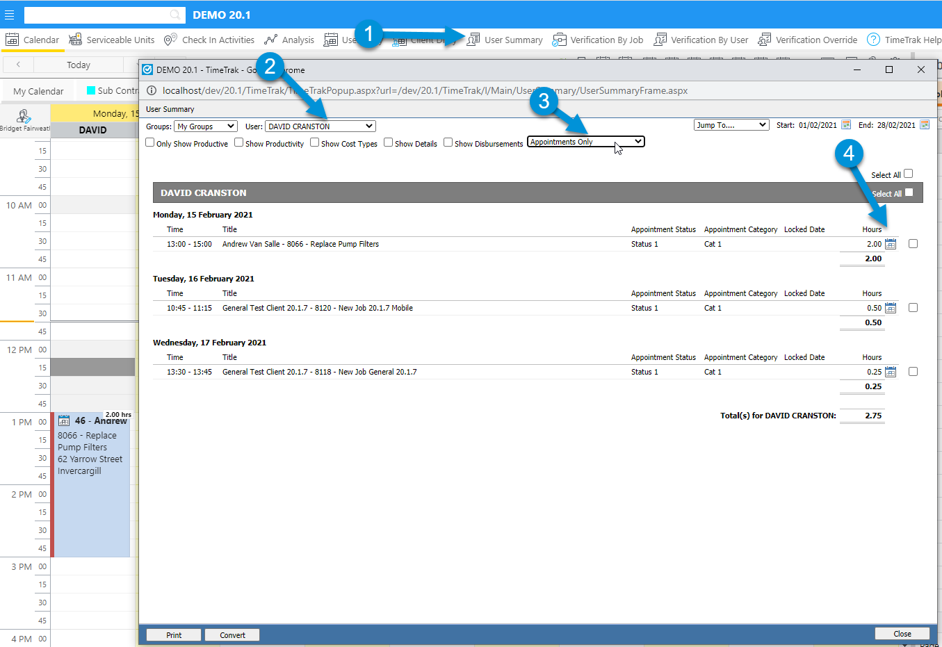 Run a User Summary Report